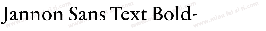 Jannon Sans Text Bold字体转换